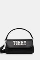 Τσάντα Tommy Jeans απομίμηση λείου δέρματος μαύρο AW0AW17391