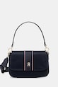 Kabelka Tommy Hilfiger jednofarebný tmavomodrá AW0AW17168
