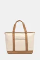 Tommy Hilfiger borsa a mano in cotone semplice beige AW0AW17421