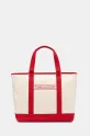 Tommy Hilfiger borsa a mano in cotone semplice rosso AW0AW17421