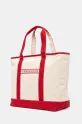 Tommy Hilfiger borsa a mano in cotone AW0AW17421 rosso SS25