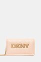 Δερμάτινη τσάντα Dkny λείο δέρμα μπεζ R44GKB74