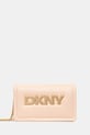 Dkny torebka skórzana skóra licowa beżowy R44GKB74
