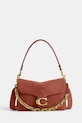 Coach torebka damska zamszowa Suade Chain Tabby Shoulder Bag brązowy CAN13