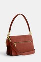 Akcesoria Coach torebka damska zamszowa Suade Chain Tabby Shoulder Bag CAN13 brązowy