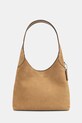 Coach geanta de mana din piele intoarsa Brooklyn uni verde CW637