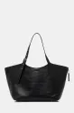 Coach poseta de piele uni negru CAM00