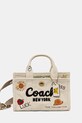 Чанта Coach надпис бежов CAN75