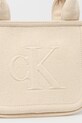 Calvin Klein Jeans geantă de bumbac bej LV04K3160G