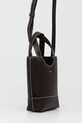 Шкіряна сумочка Bally WAE069 коричневий SS25