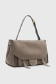 AllSaints geantă de piele URSA W036XC maro SS25