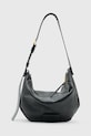 Kožna torba AllSaints MADEA bez uzorka crna W091XC