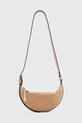 AllSaints geanta de mana din piele intoarsa HALFMOON uni bej W099XC