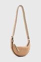 AllSaints geanta de mana din piele intoarsa HALFMOON W099XC bej SS25