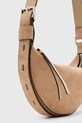 AllSaints geanta de mana din piele intoarsa HALFMOON W099XC bej