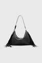 Шкіряна сумочка AllSaints EDBURY лицьова шкіра чорний W121XC
