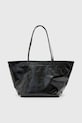 Kožna torba AllSaints SERAFINA bez uzorka crna W123XC