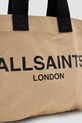 Хлопковая сумка AllSaints ALI W163XA бежевый