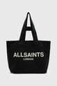 Бавовняна сумка AllSaints ALI надрук чорний W163XA