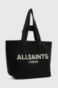 Bavlnená taška AllSaints ALI W163XA čierna SS25