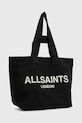 Хлопковая сумка AllSaints ALI W163XA чёрный SS25