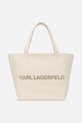 Karl Lagerfeld torebka dwustronna tekstylny beżowy A2W50024