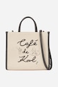 Karl Lagerfeld geanta de bumbac nu incape in A4 bej A2W50028