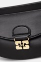 Kožna torba GANNI Apo-G Bag Mini Top Handle crna A6349