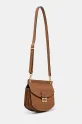 GANNI leather handbag Apo-G Bag Small A6448 brown SS25