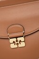 Kožna torba GANNI Apo-G Bag Small smeđa A6448