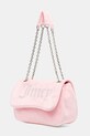 Juicy Couture geantă de mână din catifea Kimberly BEJQL8762WPO roz SS25