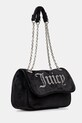 Juicy Couture geantă de mână din catifea Kimberly BEJQL8762WPO negru SS25