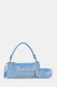 Juicy Couture torebka welurowa Kimberly tekstylny niebieski BEJQL8767WPO