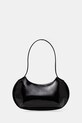 By Far poșetă de piele uni negru MWBSB056CL017BK001PL