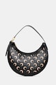Kožená kabelka Marine Serre Moon Canvas Eclips vzorovaný čierna WBA020A.RWOV0030
