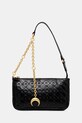 Marine Serre borsa a mano in pelle Moonogram Embossed Leather Core semplice nero WBA018A.CLEA0051