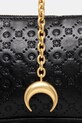 Marine Serre borsa a mano in pelle Moonogram Embossed Leather Core nero WBA018A.CLEA0051