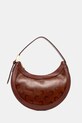 Marine Serre borsa a mano in pelle Moon Airbrushed Leather Eclips stampa all-over marrone WBA020A.CLEA0053