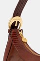Marine Serre poșetă de piele Moon Airbrushed Leather Eclips maro WBA020A.CLEA0053