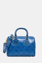 Marine Serre leather handbag Moon Airbrushed Leather Strike grain leather blue WBA019A.CLEA0053