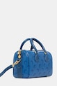 Marine Serre leather handbag Moon Airbrushed Leather Strike WBA019A.CLEA0053 blue SS25