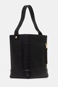 AllSaints geantă de piele ALBA HOBO W110XC negru SS25