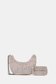 Juicy Couture geantă de mână din catifea KIMBERLY nu incape in A4 bej BEJQL8764WPO