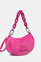 Juicy Couture geantă de mână din catifea BLOSSOM RHINESTONE CHAIN BEJL58834WCO roz SS25
