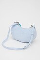 Velurová kabelka Juicy Couture BLOSSOM RHINESTONE CHAIN modrá BEJL58834WCO