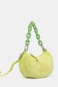 Juicy Couture geantă de mână din catifea BLOSSOM RHINESTONE CHAIN BEJL58834WCO verde SS25