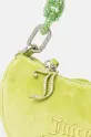 Juicy Couture geantă de mână din catifea BLOSSOM RHINESTONE CHAIN verde BEJL58834WCO