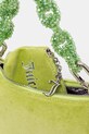 Juicy Couture geantă de mână din catifea BLOSSOM RHINESTONE CHAIN BEJL58834WCO verde