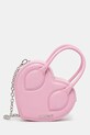 AMBUSH torebka skórzana Heart Top Handle Bag skóra licowa różowy 12115033