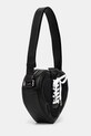 AMBUSH geantă de piele Strapped Heart Shoulder Bag 12115063 negru SS25